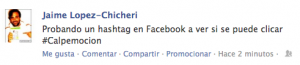 Hashtags Clicables en facebook